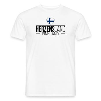 Herzensland Finnland Skandinavien Urlaub Reise - Männer T-Shirt - Weiß - Vorne - AI Model Male 178 dark (178cm)