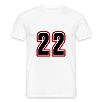 22 symbole de nombre - T-shirt homme - blanc - Devant - AI Model Male 178 dark (178cm)