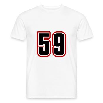 59 Nombre symbole - T-shirt homme - blanc - Devant - AI Model Male 178 dark (178cm)
