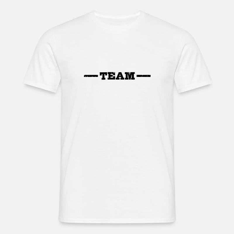 Team Linie - Männer T-Shirt - Weiß