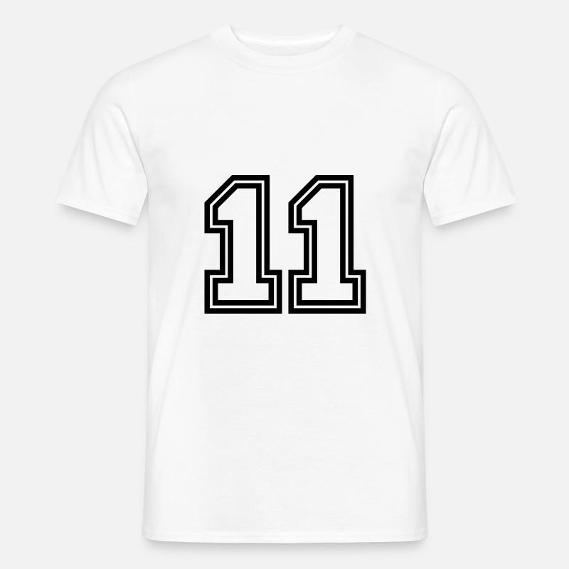 11 Symbole numérique - T-shirt homme - blanc