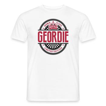 World class geordie limited edition best logo - Men's T-Shirt - white - Front - AI Model Male 178 dark (178cm)