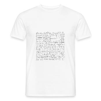 equation math - Men's T-Shirt - white - Front - AI Model Male 178 dark (178cm)