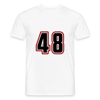48 Zahl symbol - Männer T-Shirt - Weiß - Vorne - AI Model Male 178 dark (178cm)