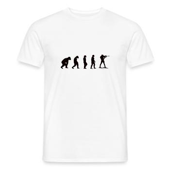 Biathlete Biathlon Gift Evolution Winter Sports - Men's T-Shirt - white - Front - AI Model Male 178 dark (178cm)