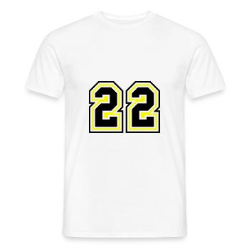 22 symbole de nombre - T-shirt homme - blanc - Devant - AI Model Male 178 dark (178cm)