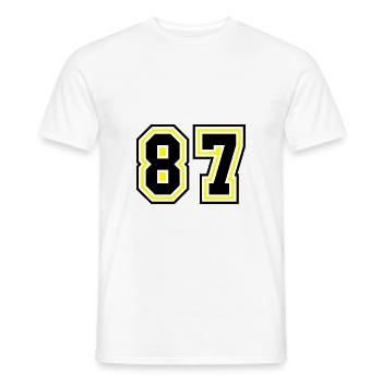 87 Nombre symbole - T-shirt homme - blanc - Devant - AI Model Male 178 dark (178cm)