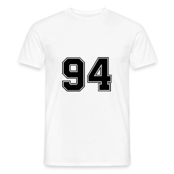 94 nombre de maillots - T-shirt homme - blanc - Devant - AI Model Male 178 dark (178cm)