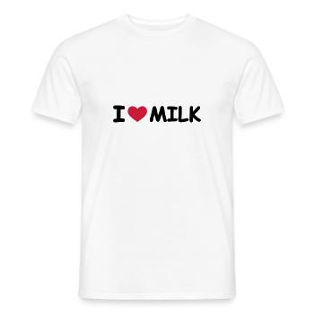 I Love Milk - Männer T-Shirt - Weiß - Vorne - AI Model Male 178 dark (178cm)