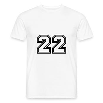 22 number symbol - Men's T-Shirt - white - Front - AI Model Male 178 dark (178cm)