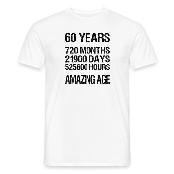 60 YEARS - Männer T-Shirt - Weiß - Vorne - AI Model Male 178 dark (178cm)