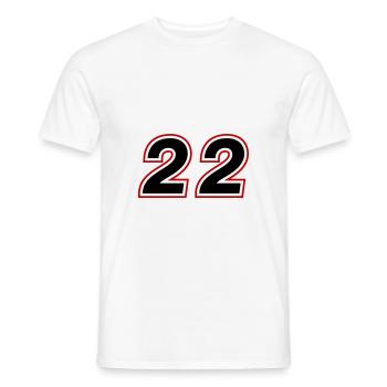 22 symbole de nombre - T-shirt homme - blanc - Devant - AI Model Male 178 dark (178cm)