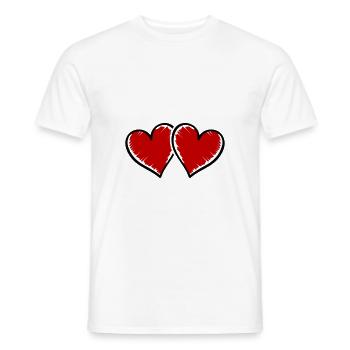 herzen symbol - Männer T-Shirt - Weiß - Vorne - AI Model Male 178 dark (178cm)