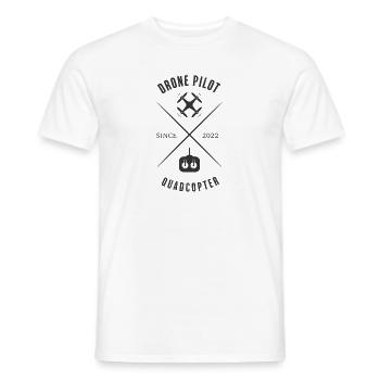 Drone Pilot - Quadcopter - Since 2022 - Men's T-Shirt - white - Front - AI Model Male 178 dark (178cm)