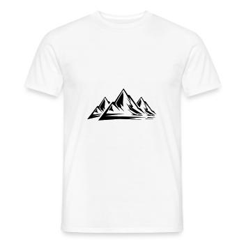 Mountains Symbol Icon - Männer T-Shirt - Weiß - Vorne - AI Model Male 178 dark (178cm)
