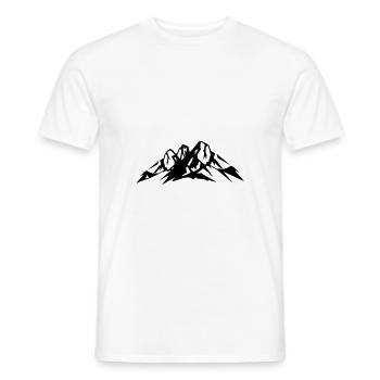 Berge Icon - Männer T-Shirt - Weiß - Vorne - AI Model Male 178 dark (178cm)