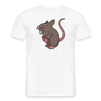 Ratte - Männer T-Shirt - Weiß - Vorne - AI Model Male 178 dark (178cm)