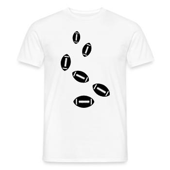 Icône de l’icône Football - T-shirt homme - blanc - Devant - AI Model Male 178 dark (178cm)