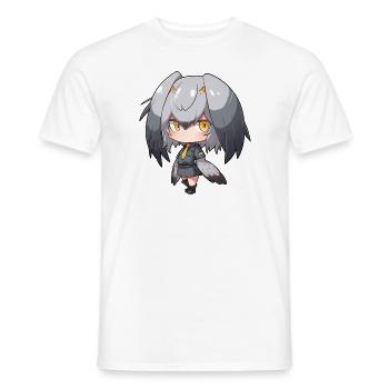 Mignon Shoebill Anime Fille - T-shirt homme - blanc - Devant - AI Model Male 178 dark (178cm)