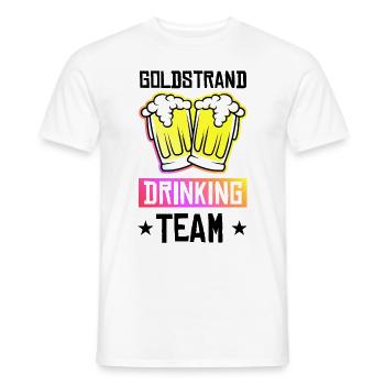 L’équipe de consommation de Golden Sands - T-shirt homme - blanc - Devant - AI Model Male 178 dark (178cm)