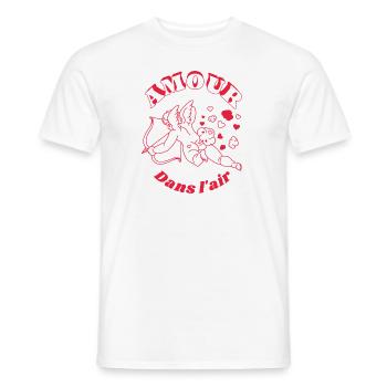 Cupidon Farceur – Humour Anti-Saint-Valentin - T-shirt homme - blanc - Devant - AI Model Male 178 dark (178cm)