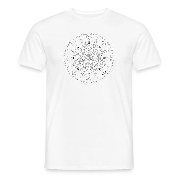 Supernova - Mandala made with Love - Men's T-Shirt - white - Front - AI Model Male 178 dark (178cm)