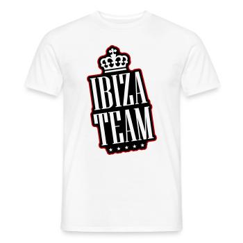 Ibiza Team - Men's T-Shirt - white - Front - AI Model Male 178 dark (178cm)