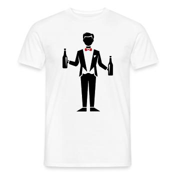 Groom Team Bachelor Party - Men's T-Shirt - white - Front - AI Model Male 178 dark (178cm)