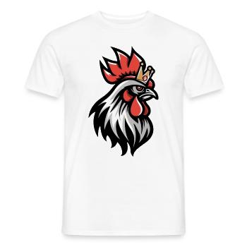 Rooster Head Crown - Men's T-Shirt - white - Front - AI Model Male 178 dark (178cm)