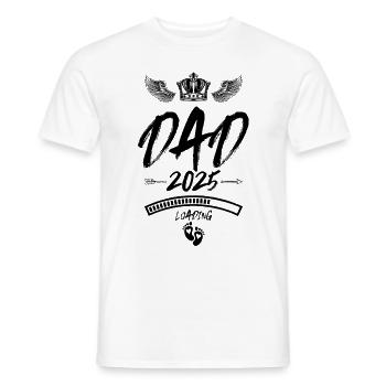 Dad 2025 Loading Papa Spruch - Männer T-Shirt - Weiß - Vorne - AI Model Male 178 dark (178cm)