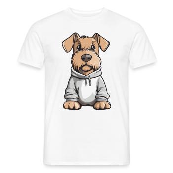 Airedale Terrier Hund Lustig - Männer T-Shirt - Weiß - Vorne - AI Model Male 178 dark (178cm)
