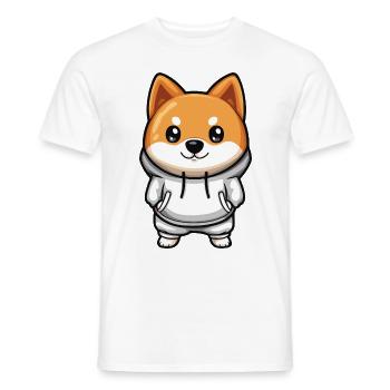Akita Inu Chien Drôle - T-shirt homme - blanc - Devant - AI Model Male 178 dark (178cm)