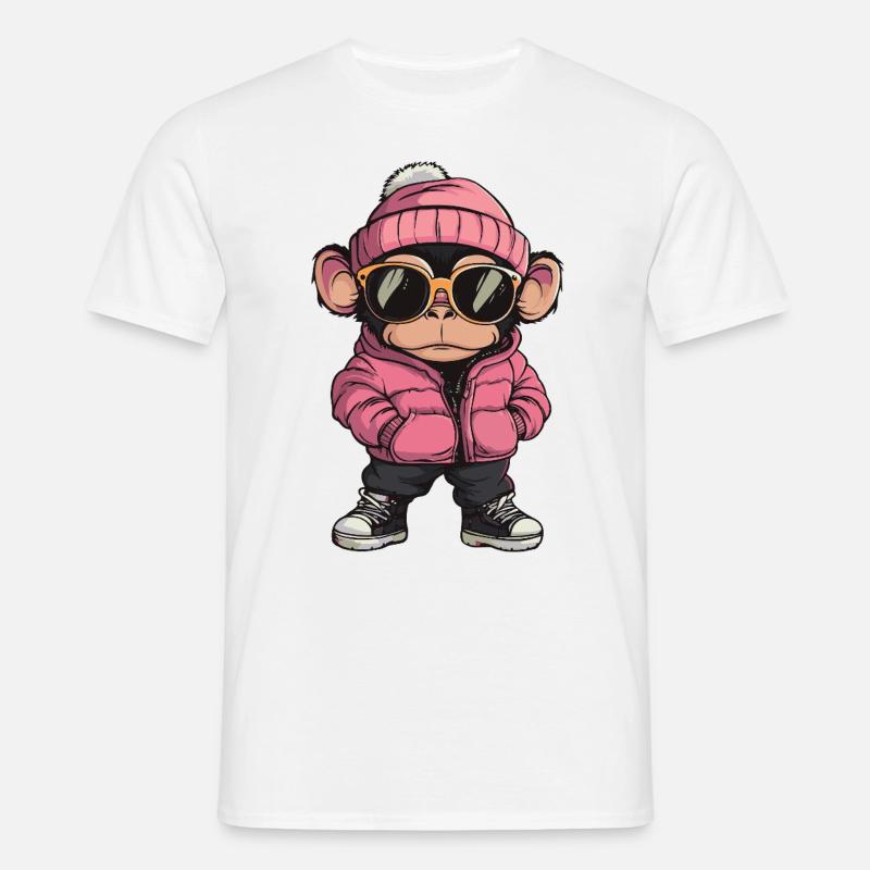 Monkey Cool Comic - Men's T-Shirt - white