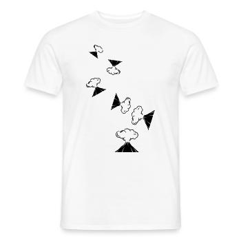 Icône de volcan - T-shirt homme - blanc - Devant - AI Model Male 178 dark (178cm)
