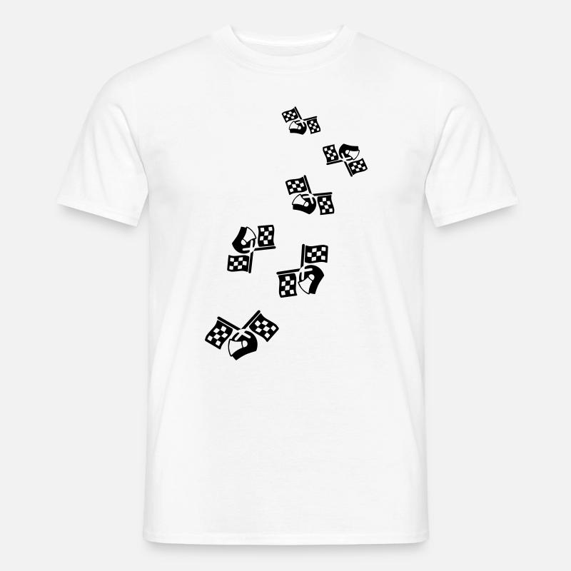 Rennfahrer helm - Männer T-Shirt - Weiß