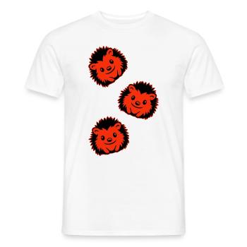 Hérisson Bande Dessinée Mignon - T-shirt homme - blanc - Devant - AI Model Male 178 dark (178cm)