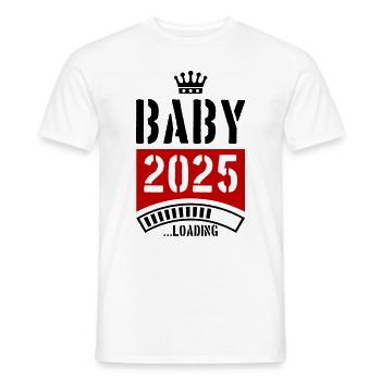 Baby 2025 Loading - Männer T-Shirt - Weiß - Vorne - AI Model Male 178 dark (178cm)
