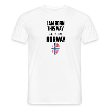 Norvège - T-shirt homme - blanc - Devant - AI Model Male 178 dark (178cm)