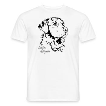 GOLDEN RETRIEVER Portrait Wilsigns - Männer T-Shirt - Weiß - Vorne - AI Model Male 178 dark (178cm)