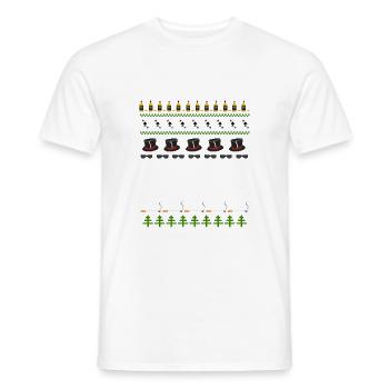 Rock N Roll Christmas - T-shirt homme - blanc - Devant - AI Model Male 178 dark (178cm)