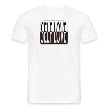 SELF LOVE - Men's T-Shirt - white - Front - AI Model Male 178 dark (178cm)