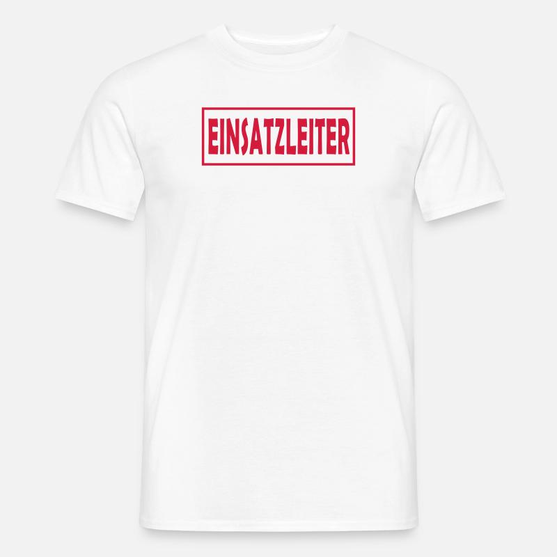Einsatzleiter 01 - einfarb - Männer T-Shirt - Weiß