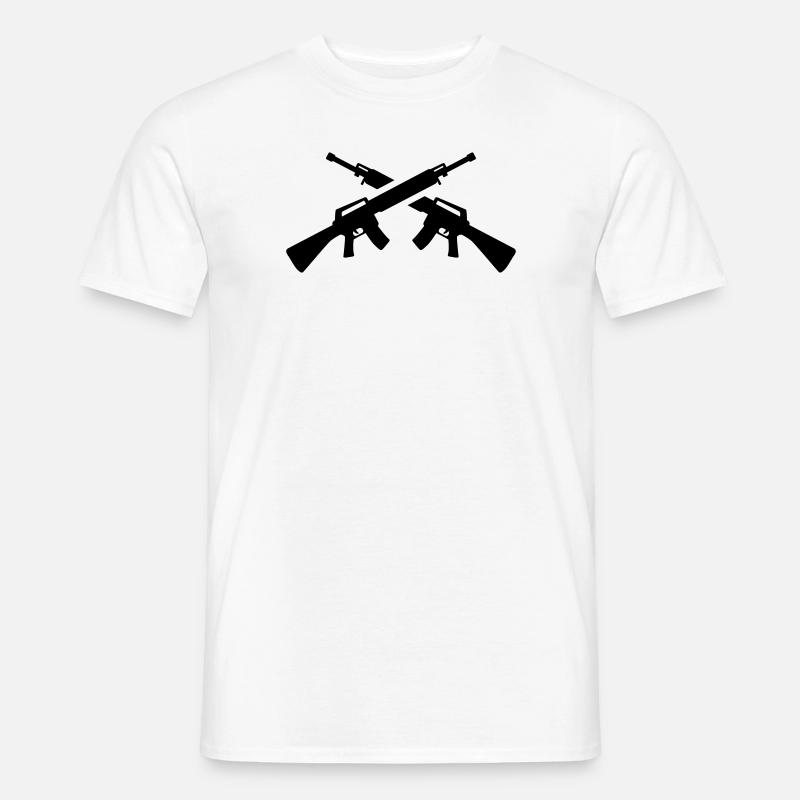 Gewehr - Männer T-Shirt - Weiß