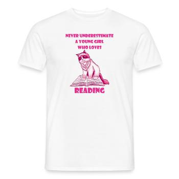 Amoureux du livre Le lecteur Livre Lire Livres Filles - T-shirt homme - blanc - Devant - AI Model Male 178 dark (178cm)