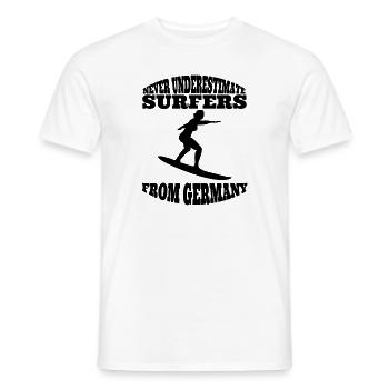surf Allemagne Planche de surf Surf surf - T-shirt homme - blanc - Devant - AI Model Male 178 dark (178cm)