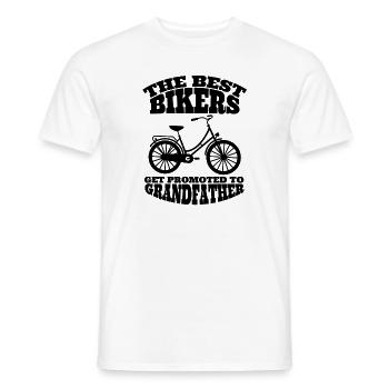 Cycling Dad Bike Grandpa Bike Tour Father Cycling - Men's T-Shirt - white - Front - AI Model Male 178 dark (178cm)