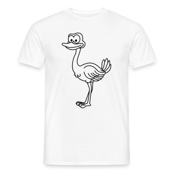 Strauss Comic Animal - Men's T-Shirt - white - Front - AI Model Male 178 dark (178cm)