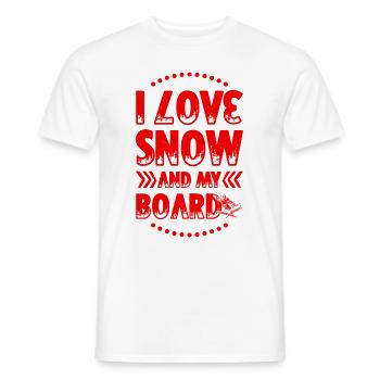 I love Snowboarding - Männer T-Shirt - Weiß - Vorne - AI Model Male 178 dark (178cm)