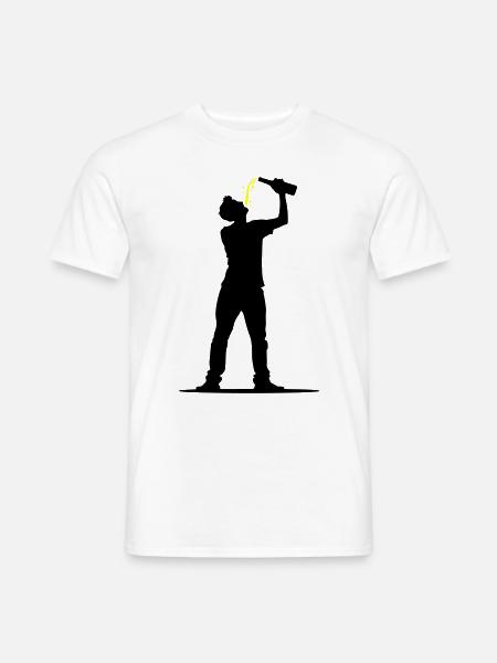 Trinker Bier - Männer T-Shirt - Weiß