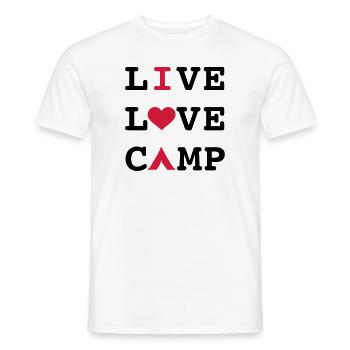 camping - T-shirt homme - blanc - Devant - AI Model Male 178 dark (178cm)
